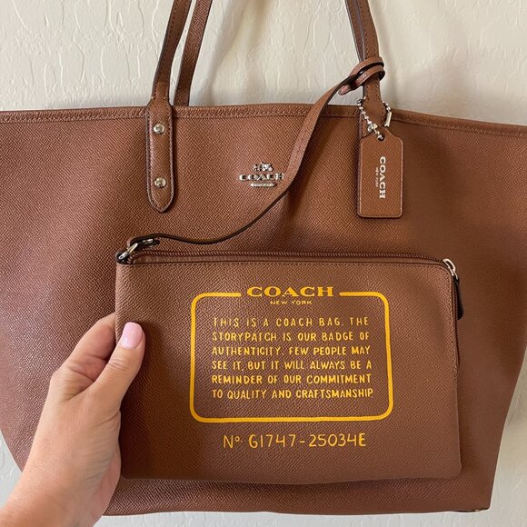 Coach Tan Large City Zip Tote - Cognac - Picture 1 of 9